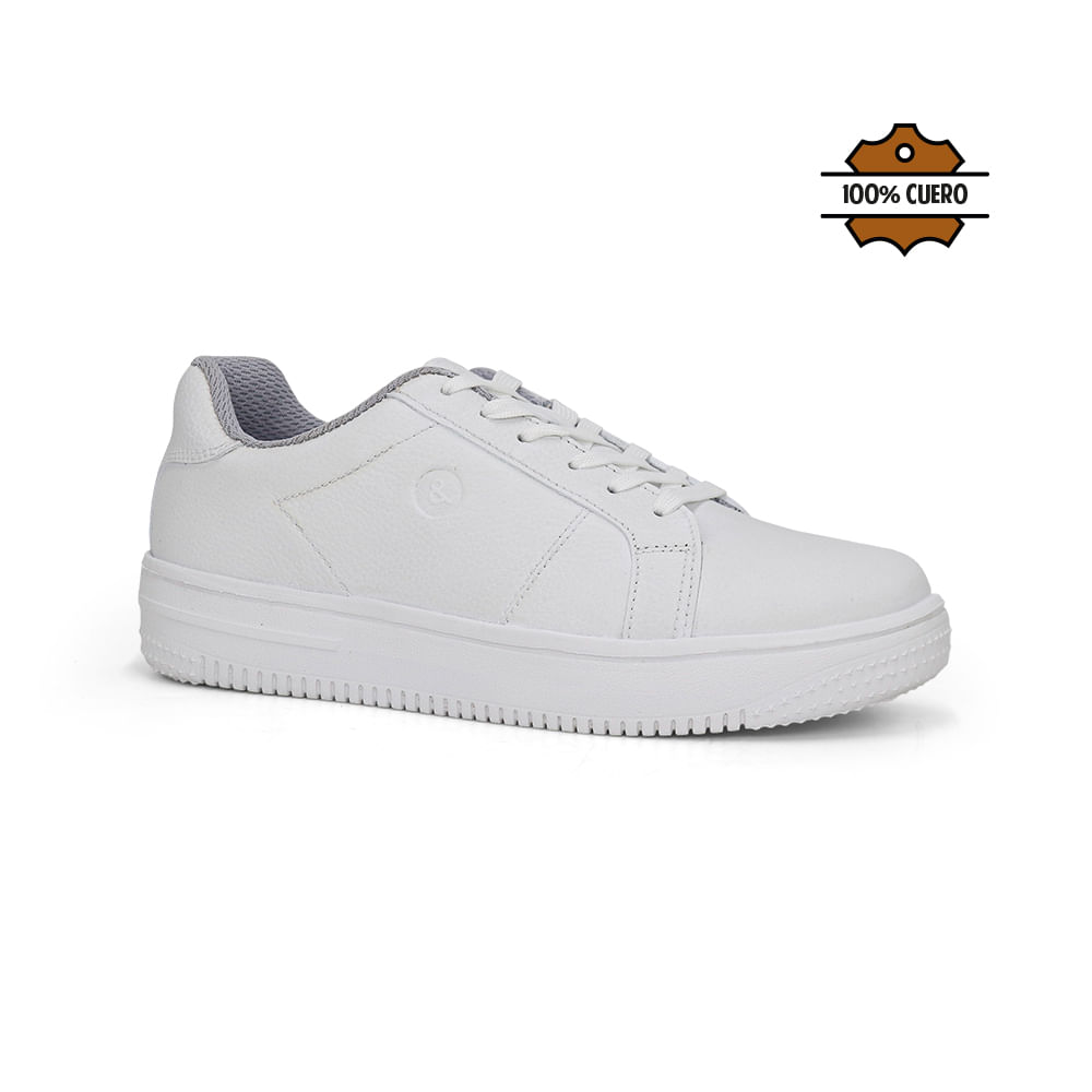 Zapatillas Escolares Cuero JA26Q1-CG860 BLANCO 36