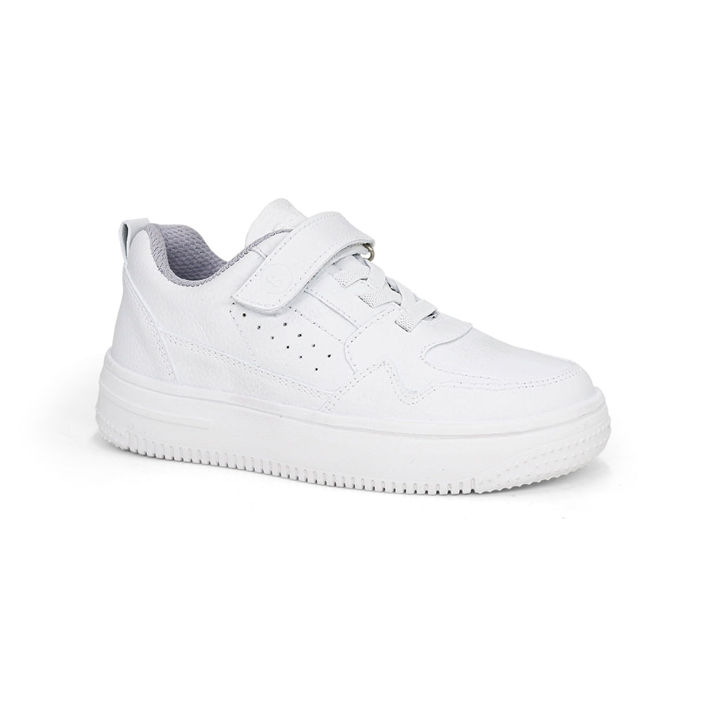 Zapatillas Escolares Cuero JA26-CG916N BLANCO 30
