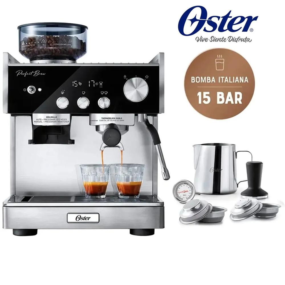 Cafetera OSTER Perfect Brew Profesional BVSTEM7400 con Molinillo Integrado 15 Bares
