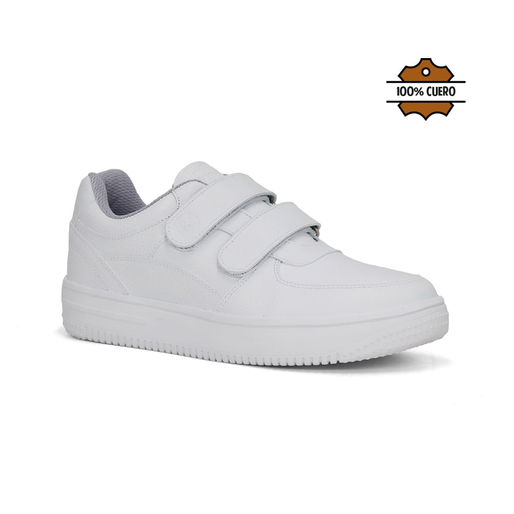 Zapatillas Escolares Cuero JA26Q1-CG921 BLANCO 36
