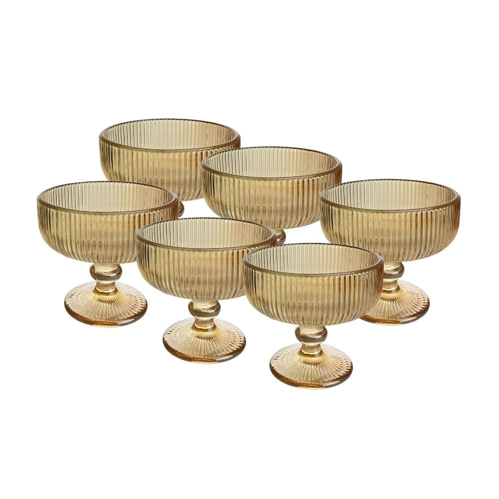 Copa Acanalada para helado Bruma Dorada 355ml Life Art