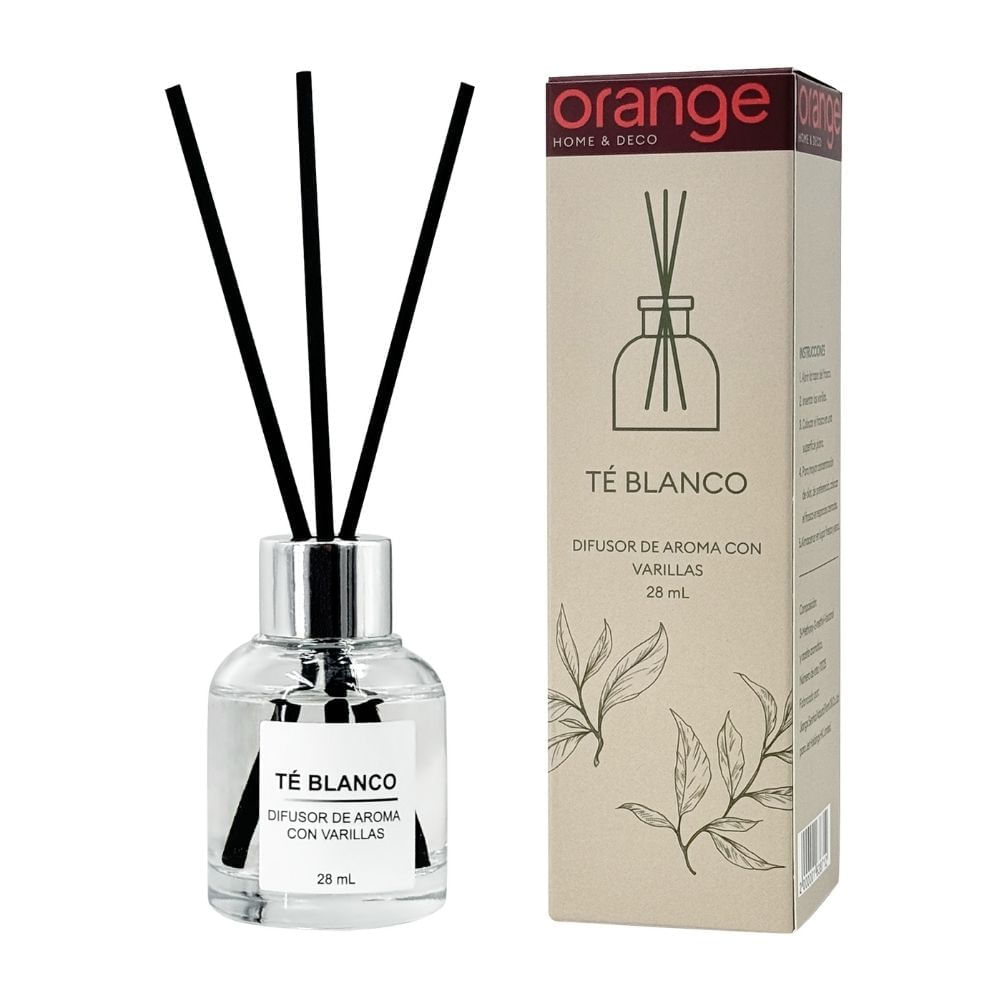Difusor de Varillas Aroma Te Blanco 28ml Orange