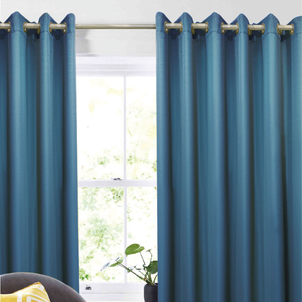 Cortina de tela 140x220cm Luna Azul Orange