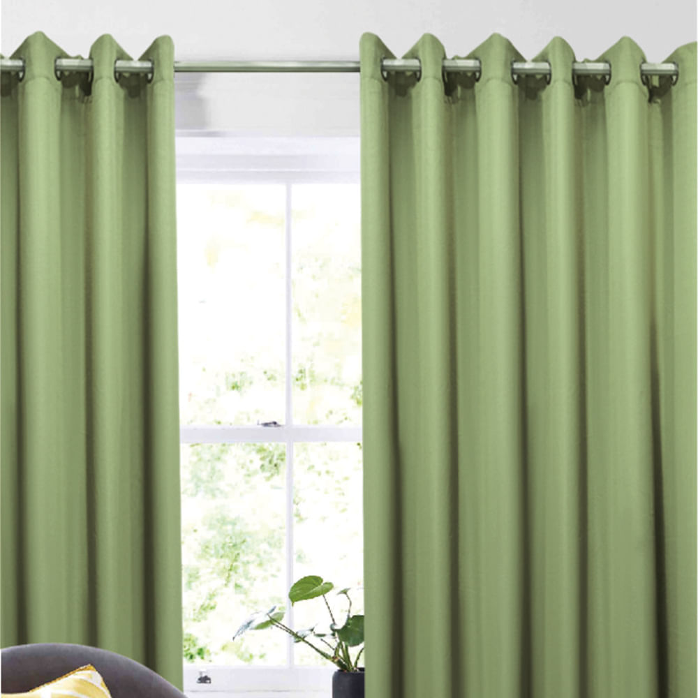 Cortina de tela 140x220cm Verde Niebla Orange