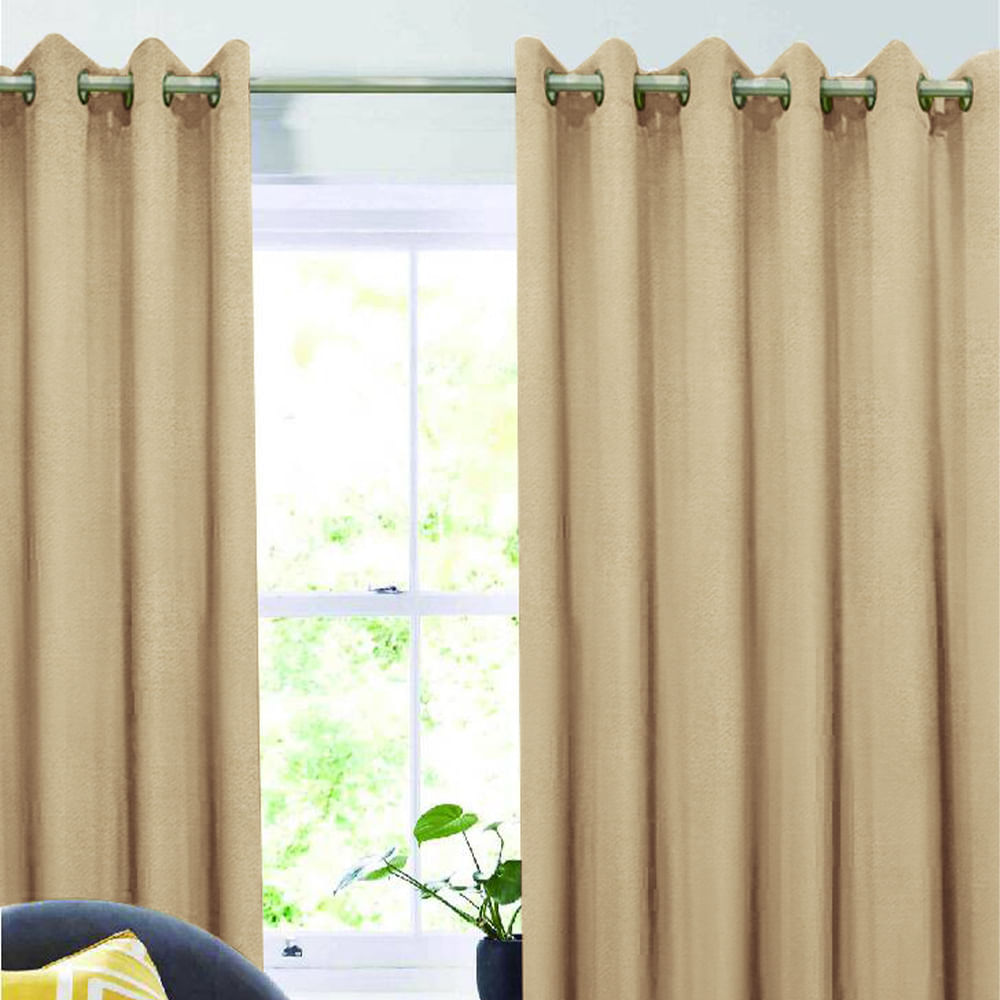 Cortina Blackout 140x220cm Taupe Orange