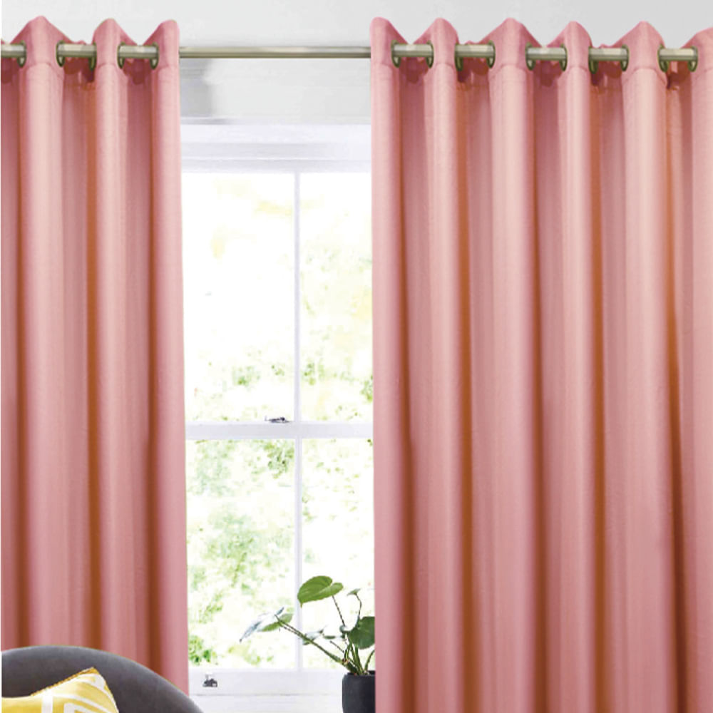 Cortina de tela 140x220cm Claro Rosa Orange