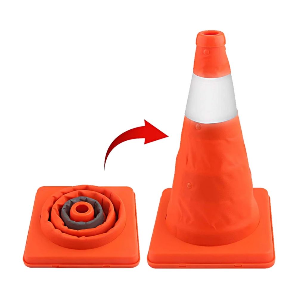 Cono de seguridad retráctil 30cm