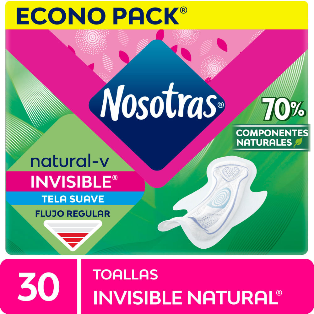 Toallas Higiénicas NOSOTRAS Invisible Paquete 30un Toallas Higiénicas NOSOTRAS Invisible Paquete 30un