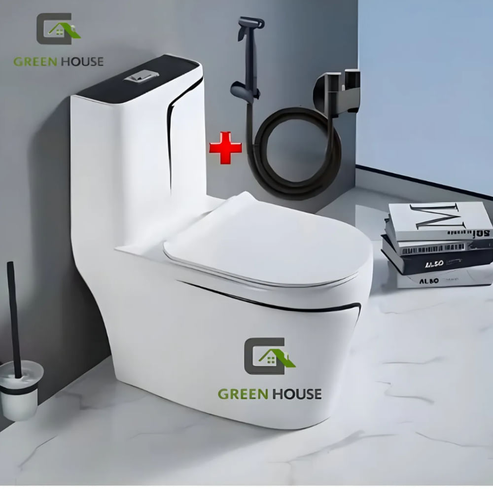 INODORO DE LUJO ONE PIECE DUCHA BIDET NEGRO