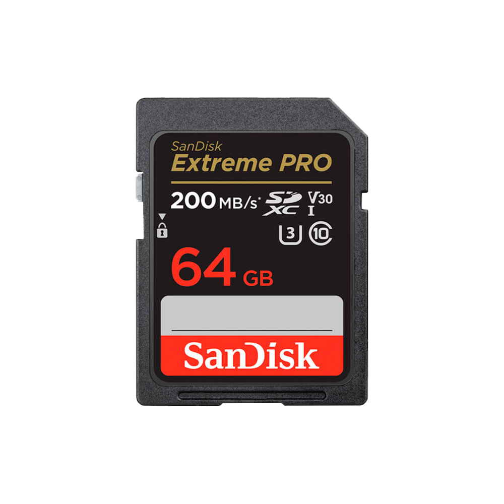 Memoria SD Sandisk 64GB Extreme Pro - R200mb - W90mb