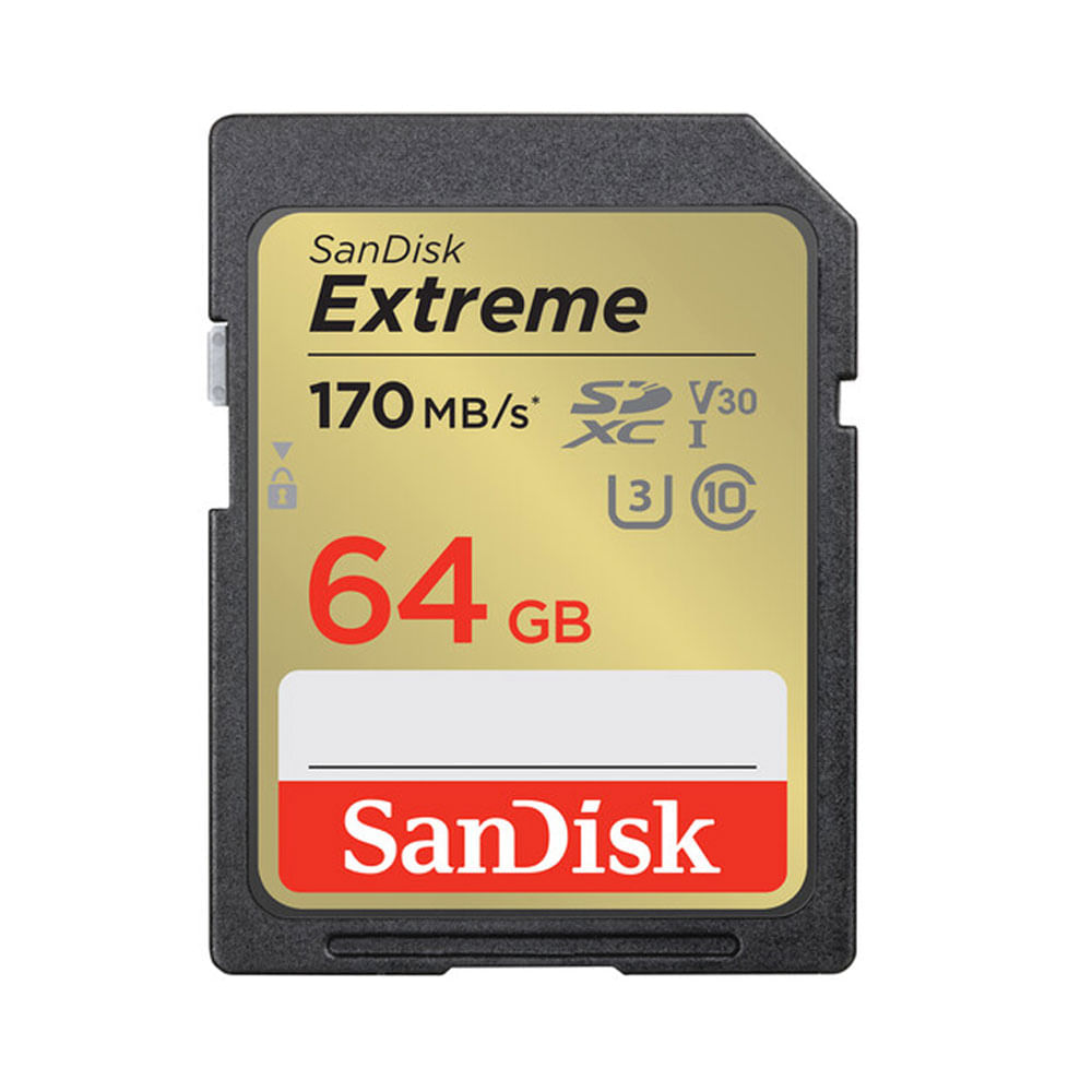 Memoria SD Sandisk 64GB Extreme - R170mb - W80mb