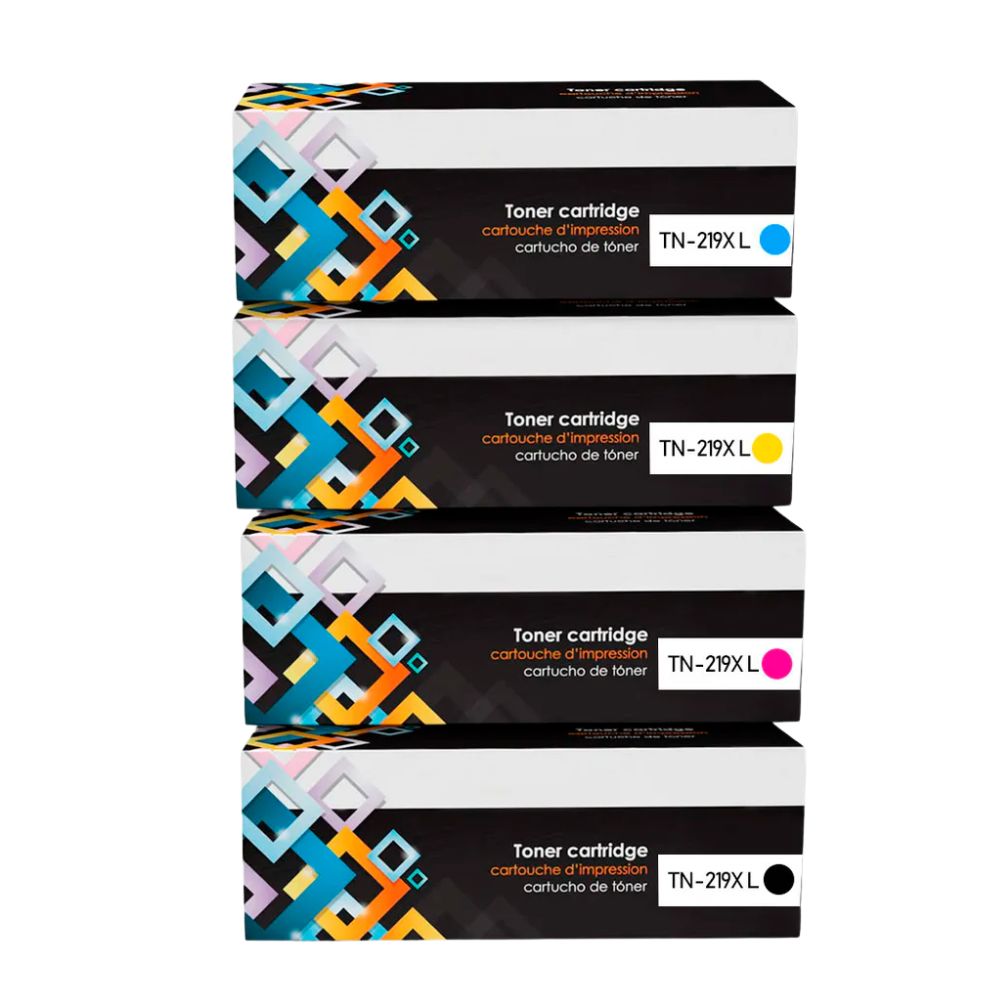 Kit Toner Compatible TN-219XL Negro y Colores L3560CDW  MFC-L3760CDW