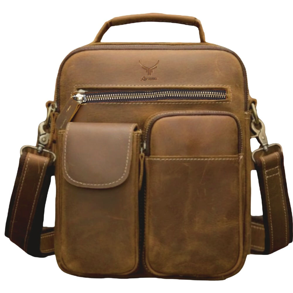 Morral De Cuero Vacuno 3552 Vintage