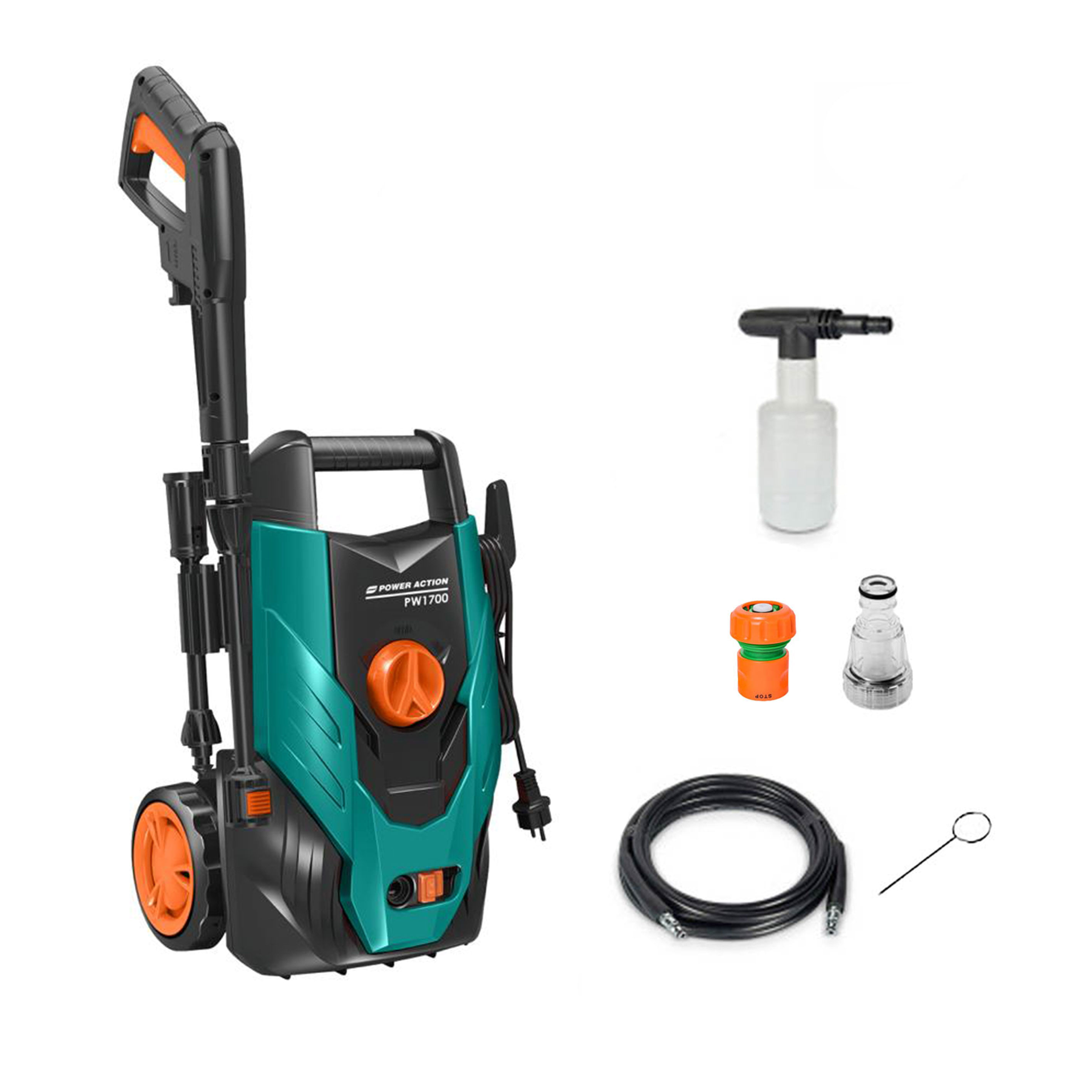 Hidrolavadora de alta presión Power Action 1700w Bar 100