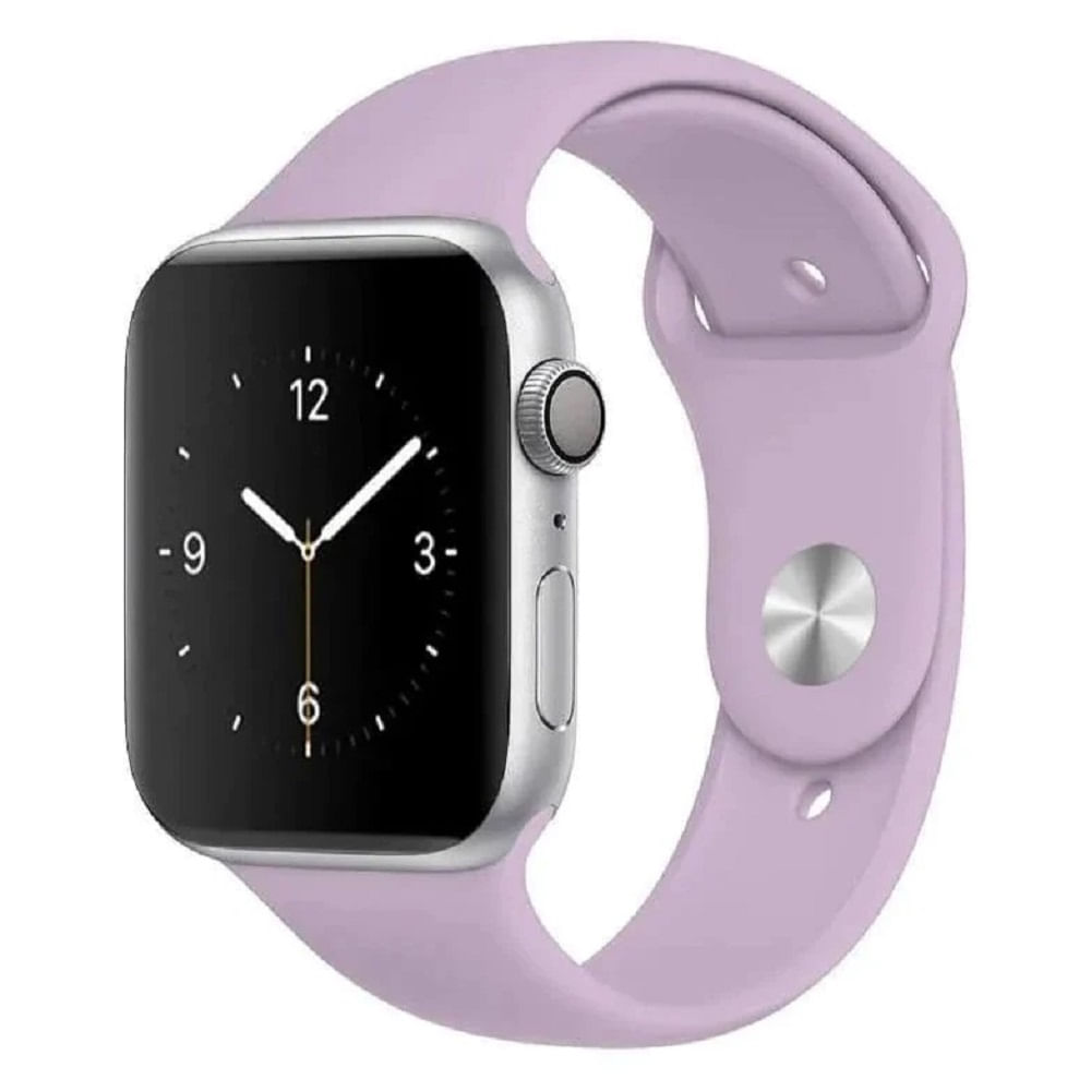 Correa de Silicona Lila para Applewatch 42/44/45 Mm