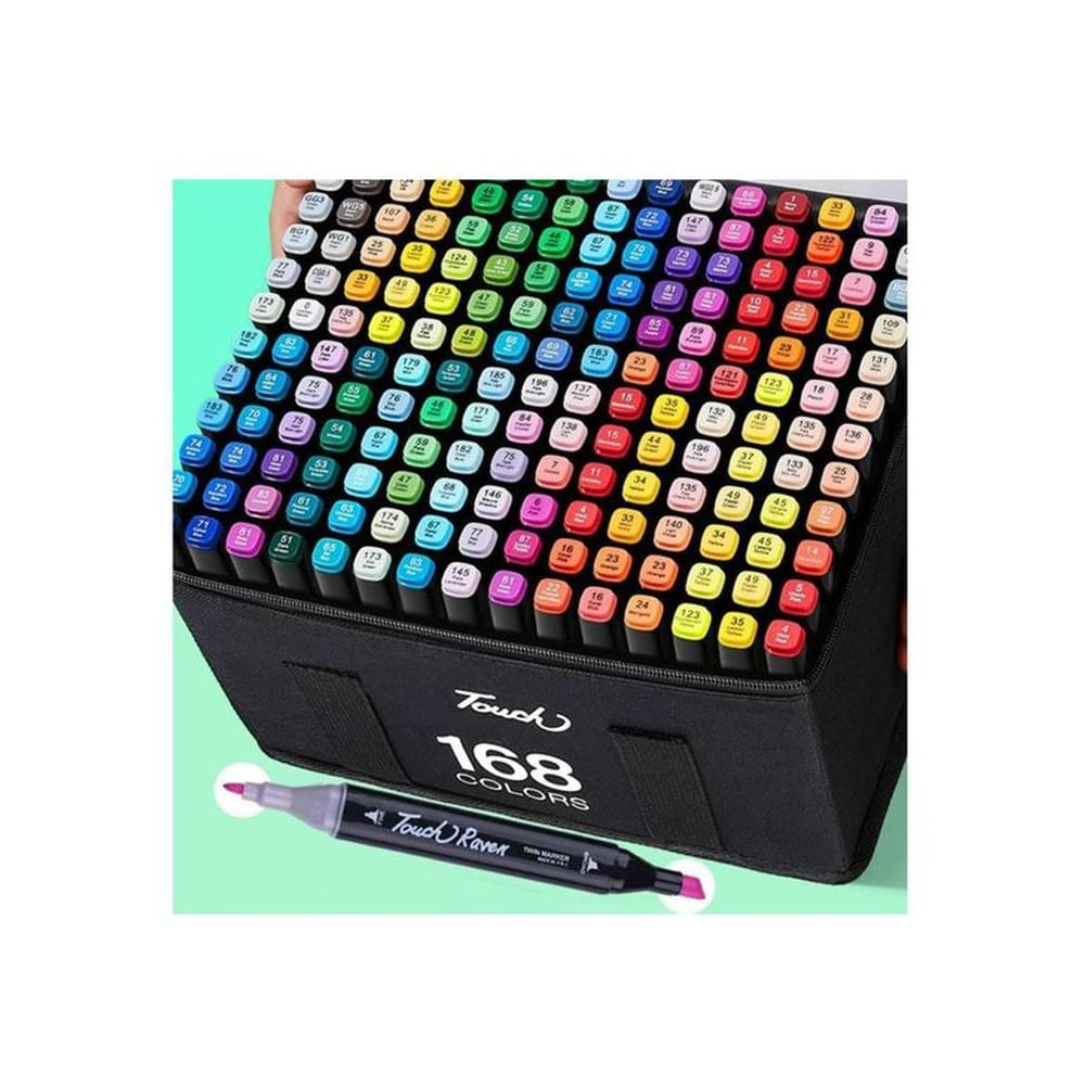 SET DE 168 PLUMONES TOUCH Negro