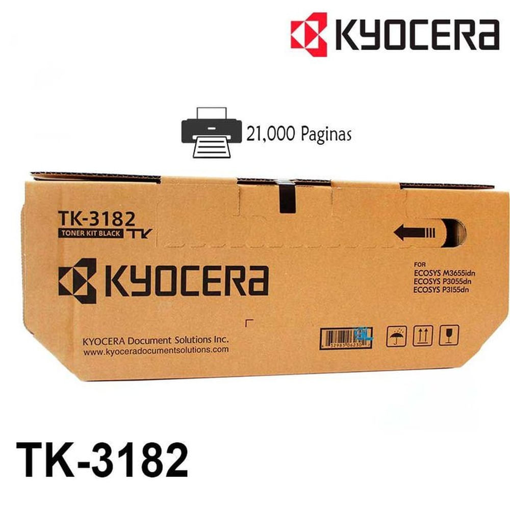 TONER KYOCERA TK-3182 Negro 21,000 Paginas