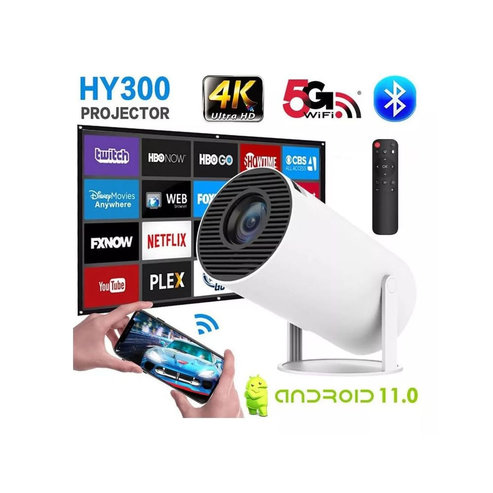 Proyector HY300 Portatil 4K Android11 Wifi Bluetooth