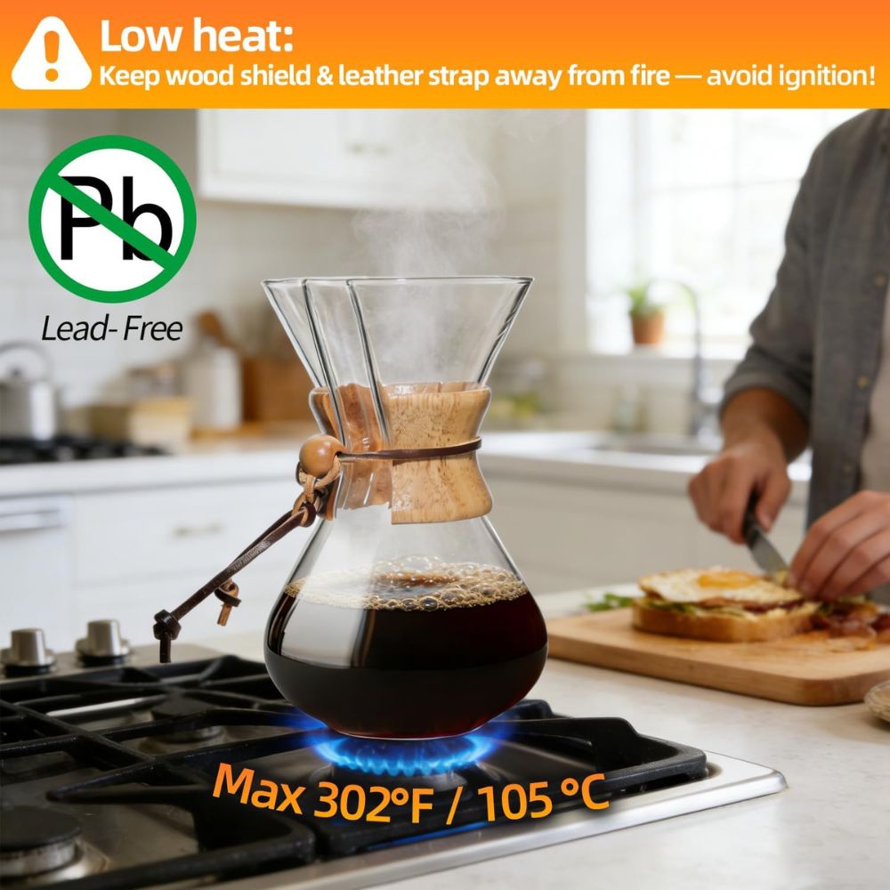 Cafetera chemex 600 ml Incluye filtro de acero