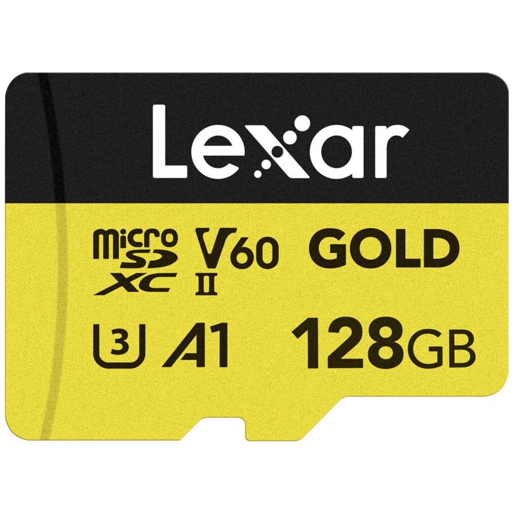 Memoria Micro SDXC U3 V60 Lexar Professional 128GB - W 100MBs -R 280MBs GOLD