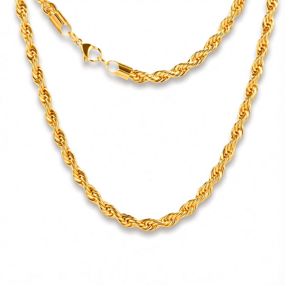 Cadena Tipo Cordon Elegante De Acero Inoxidable 60cm x 6 mm