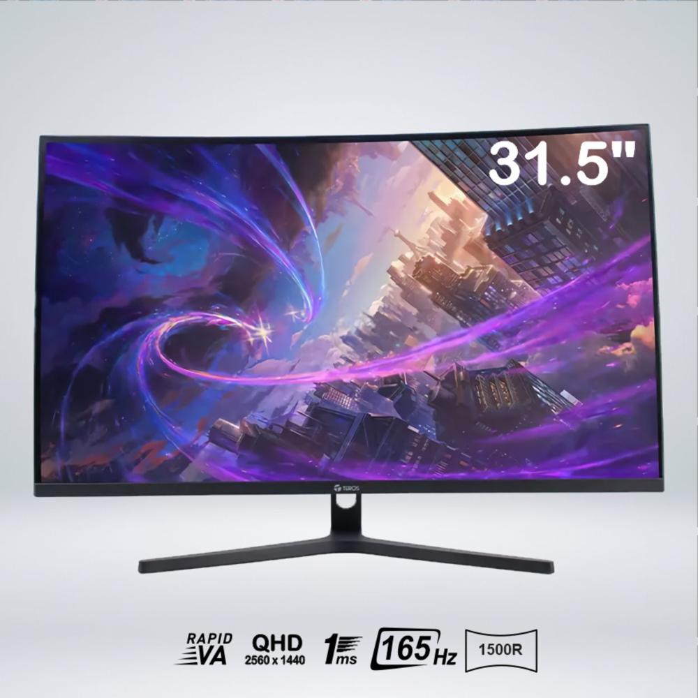 MONITOR CURVO GAMER TEROS TE-3217G QHD 31.5 PULGADAS VA 165hz 1ms