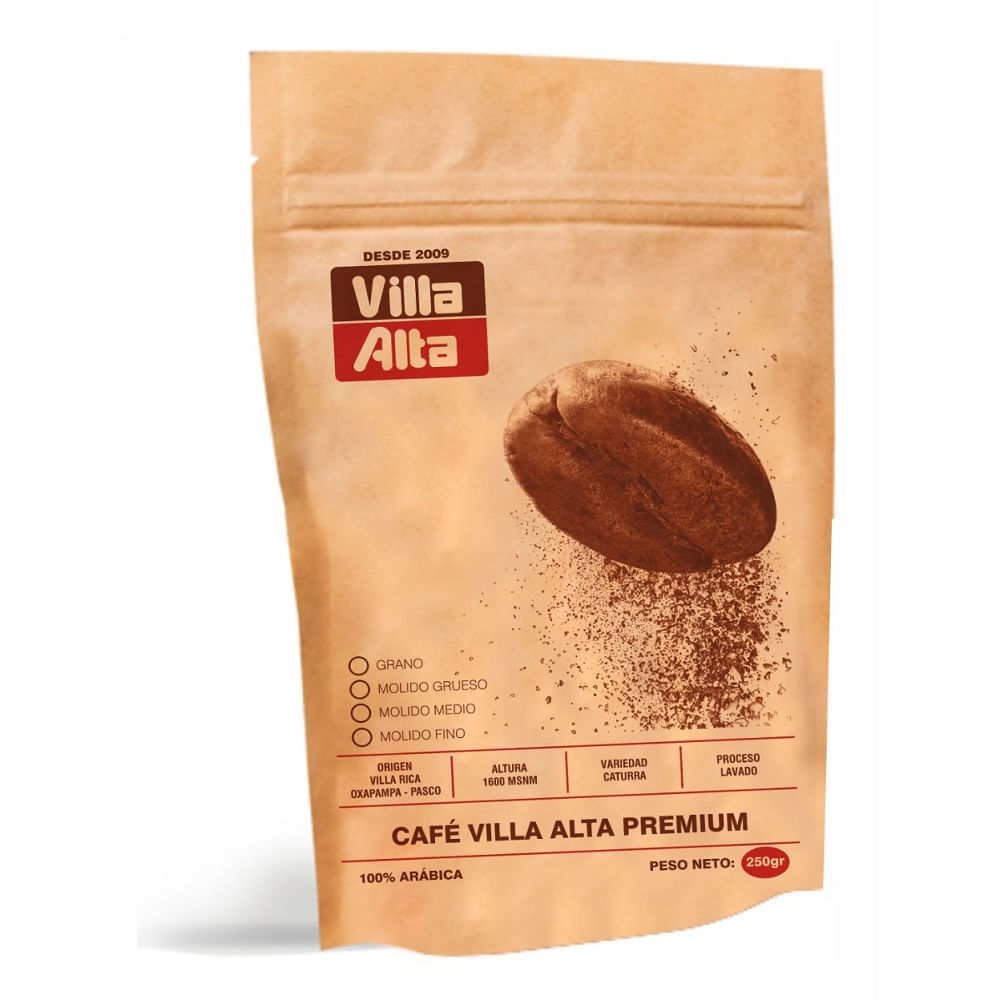 Cafe de Especialidad Molido Espresso Villa Alta Premium Doypack 250g |  Oechsle - Oechsle