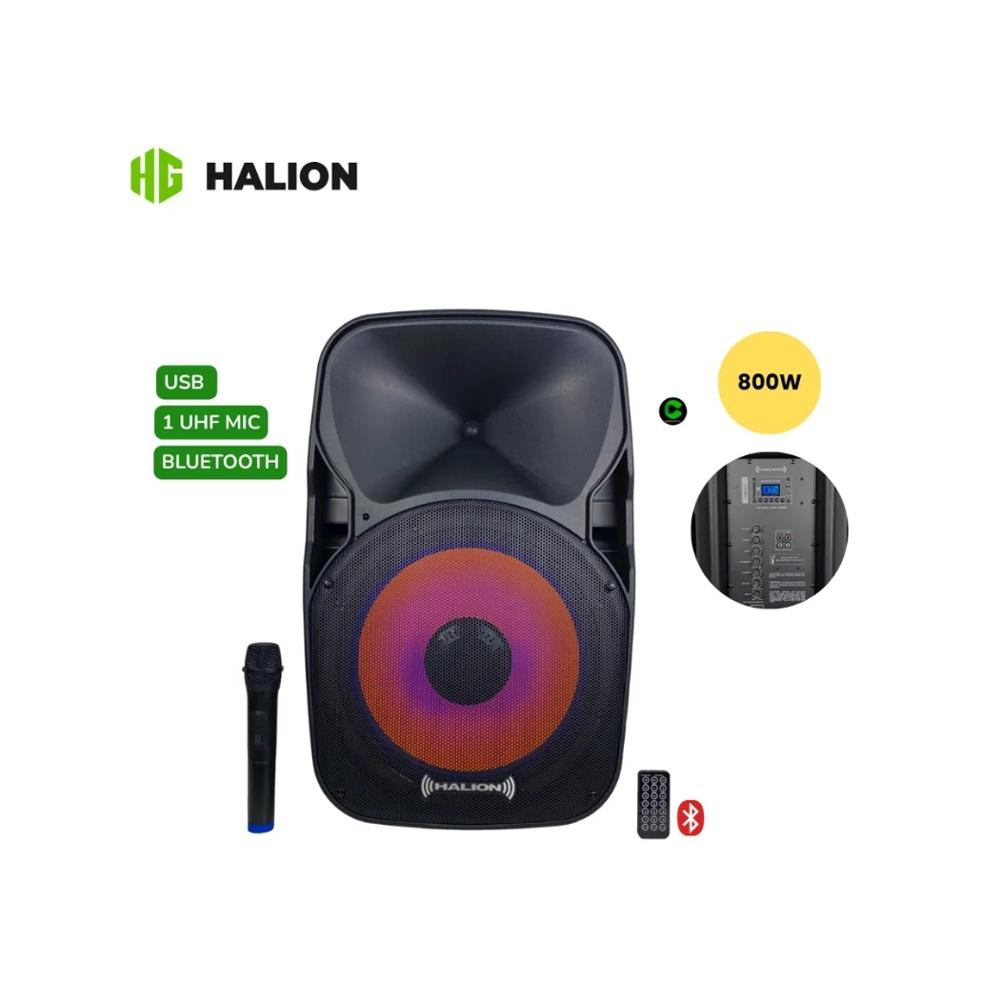 Parlante Activo Halion RHA-15EB 800W PMPO USB BT Micrófono