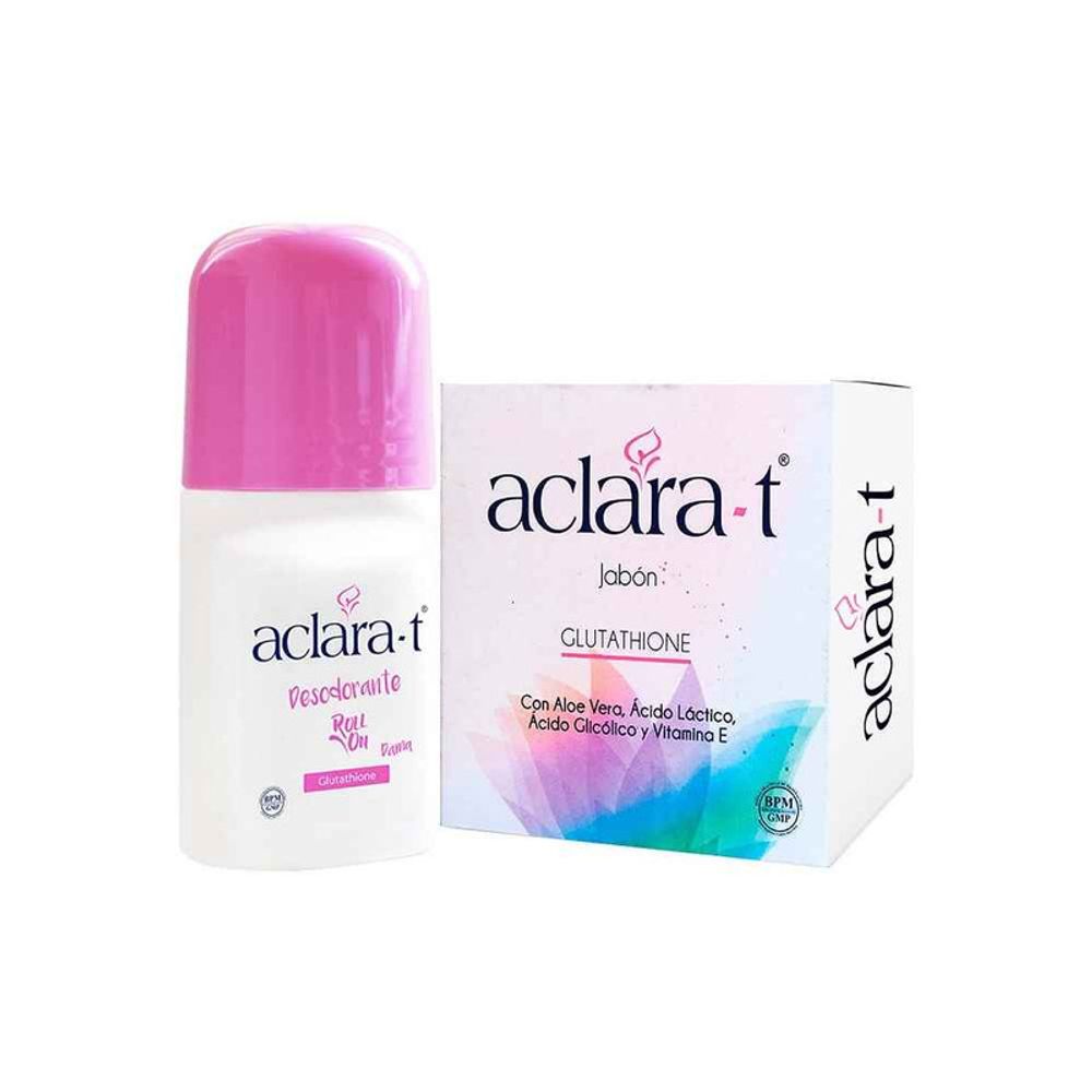 Desodorante con Glutahione + Jabón Glutathione - Aclara-T Desodorante con Glutahione + Jabón Glutathione - Aclara-T