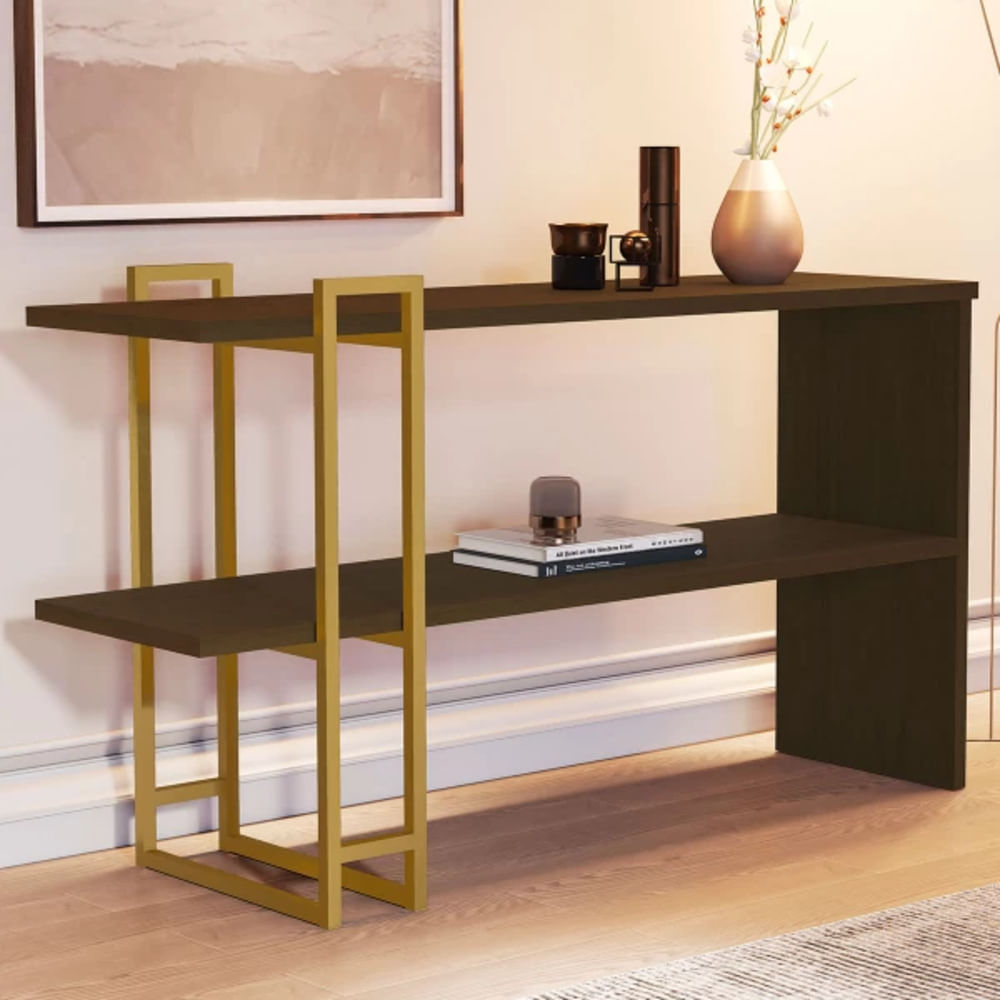 Recibidor Moderno Luxury color Marrón/Dorado TU MESITA Recibidor Moderno Luxury color Marrón/Dorado TU MESITA