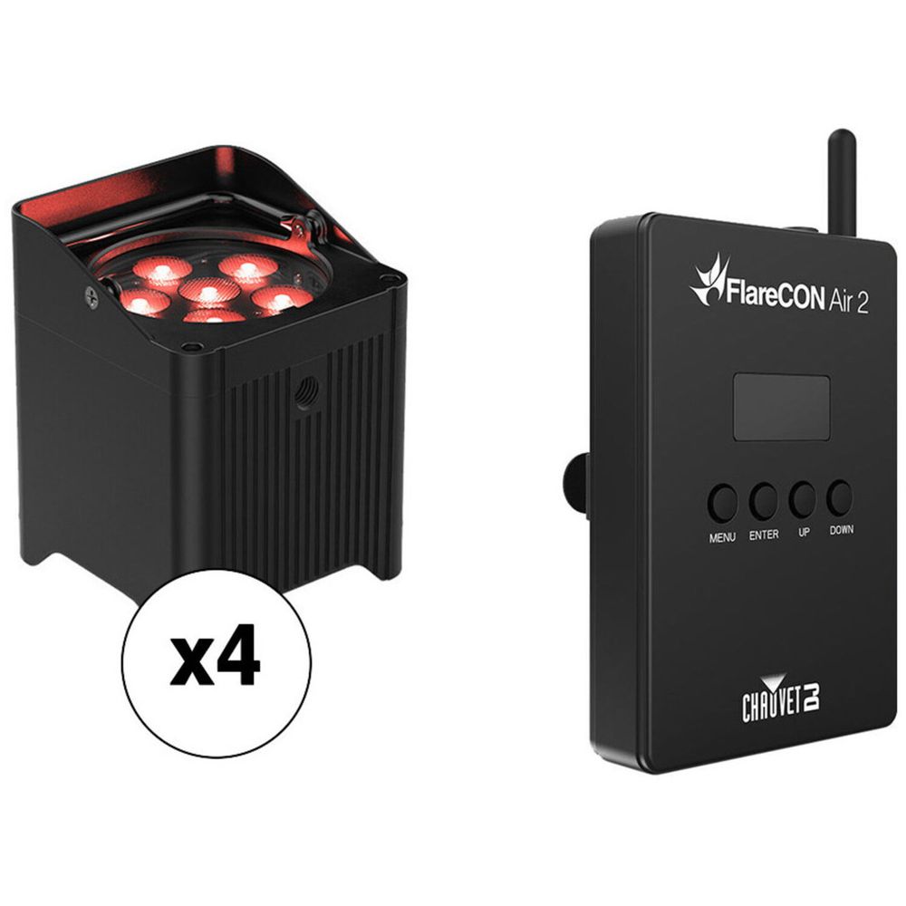 Kit Chauvet Dj Freedom Par T6 con Cuatro Luces Par Led Rgb Alimentadas por Batería Y Transmisor Rece 1775965-REG Kit Chauvet Dj Freedom Par T6 con Cuatro Luces Par Led Rgb Alimentadas por Batería Y Transmisor Rece 1775965-REG