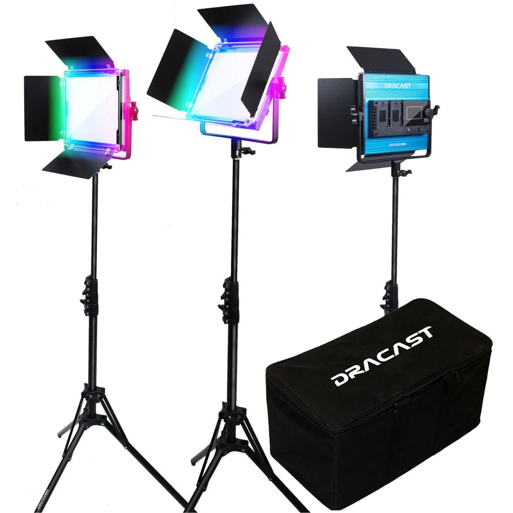 Kit de 3 Luces Led Dracast X Series Led500 Rgb Panel Entrevista 1568620-REG Kit de 3 Luces Led Dracast X Series Led500 Rgb Panel Entrevista 1568620-REG