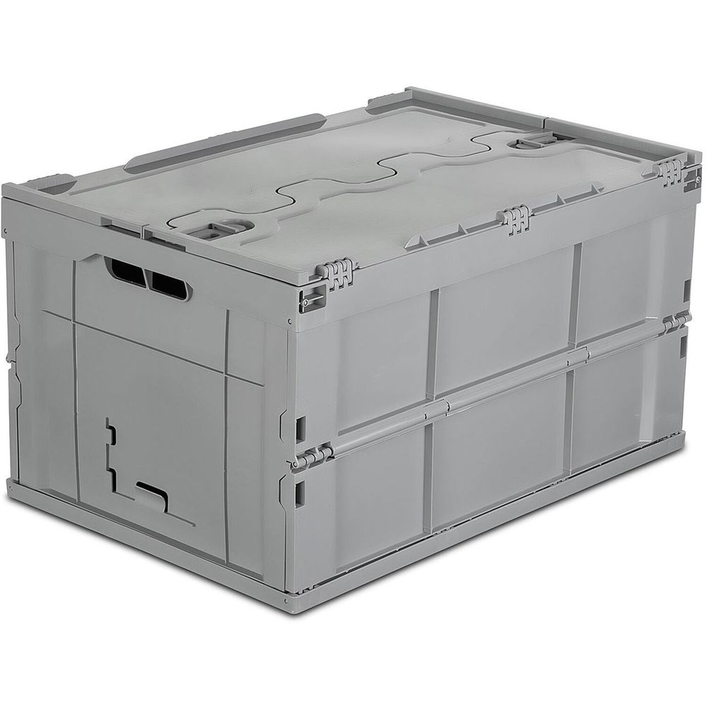 Caja de Almacenamiento de Plástico Plegable con Tapa Adjunta Mount It! Capacidad de 65L 1684136-REG Caja de Almacenamiento de Plástico Plegable con Tapa Adjunta Mount It! Capacidad de 65L 1684136-REG