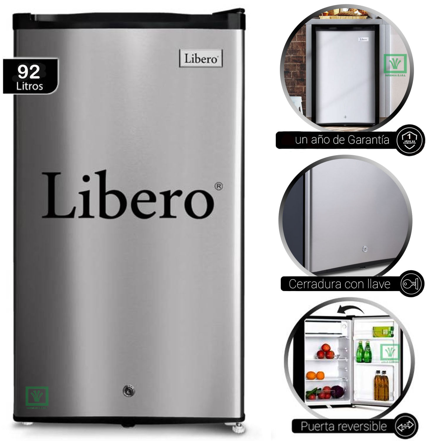 Frigobar Libero Style LFB-101S Inox 92 Litros