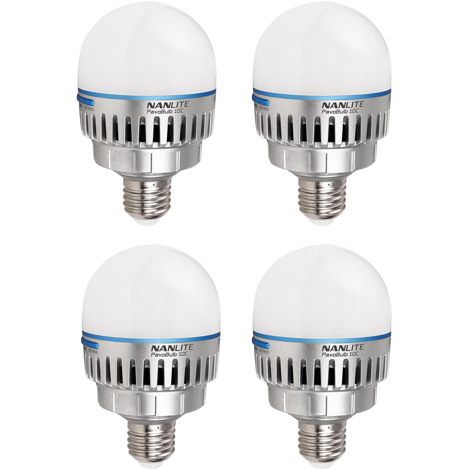 Kit de 4 Bombillas Led Nanlite Pavobulb 10C Bi Color Rgbww.