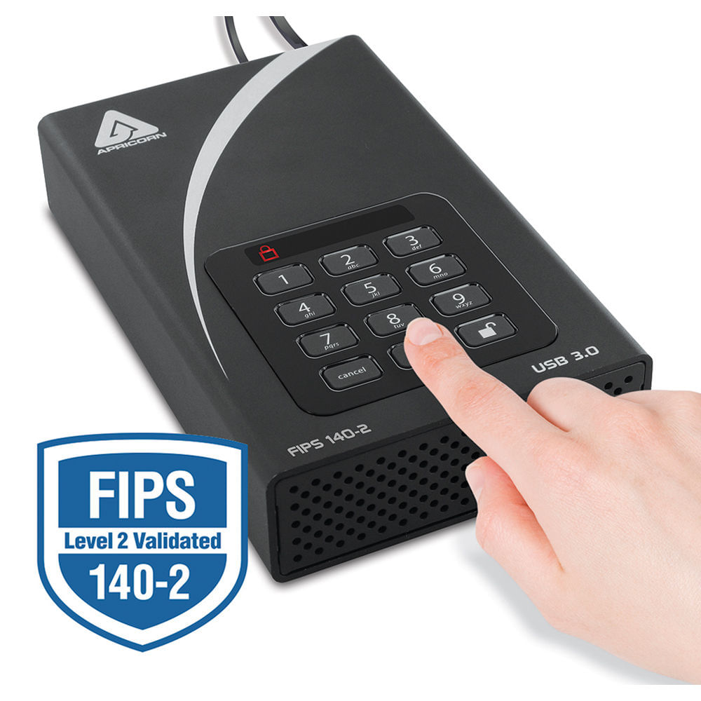 Disco Duro Externo de Escritorio Apricorn Aegis Padlock Dt Fips 140 2 Level 2 Validated de 10Tb 1405699-REG Disco Duro Externo de Escritorio Apricorn Aegis Padlock Dt Fips 140 2 Level 2 Validated de 10Tb 1405699-REG