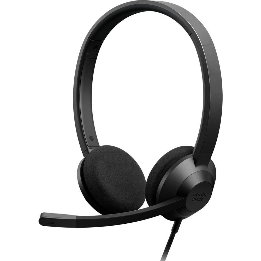 Auriculares Cisco 322 Con Cable Dual On-Ear con Conexión USB-A (Negro Carbón) - Funciones Esenciales 1756357-REG Auriculares Cisco 322 Con Cable Dual On-Ear con Conexión USB-A (Negro Carbón) - Funciones Esenciales 1756357-REG