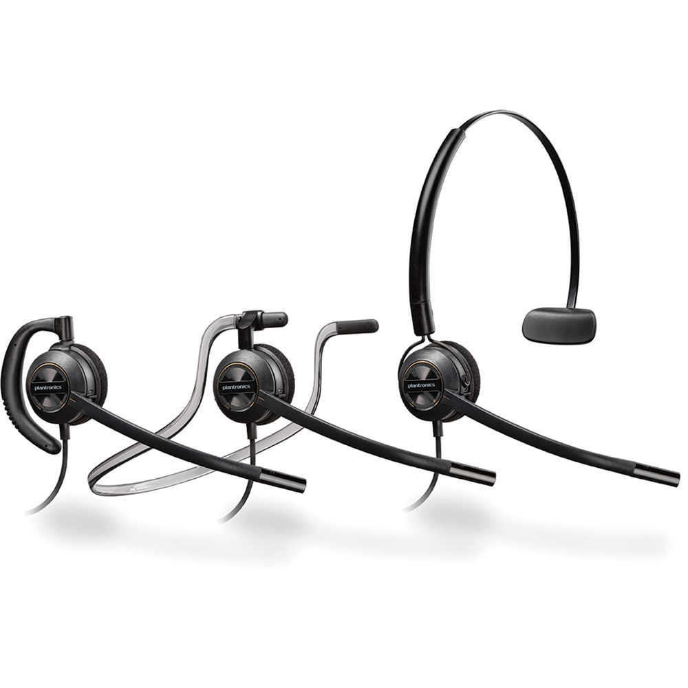 Auriculares Poly EncorePro HW540 3 en 1: Cancelación de Ruido, Micrófono Flexible, Compatible con PC