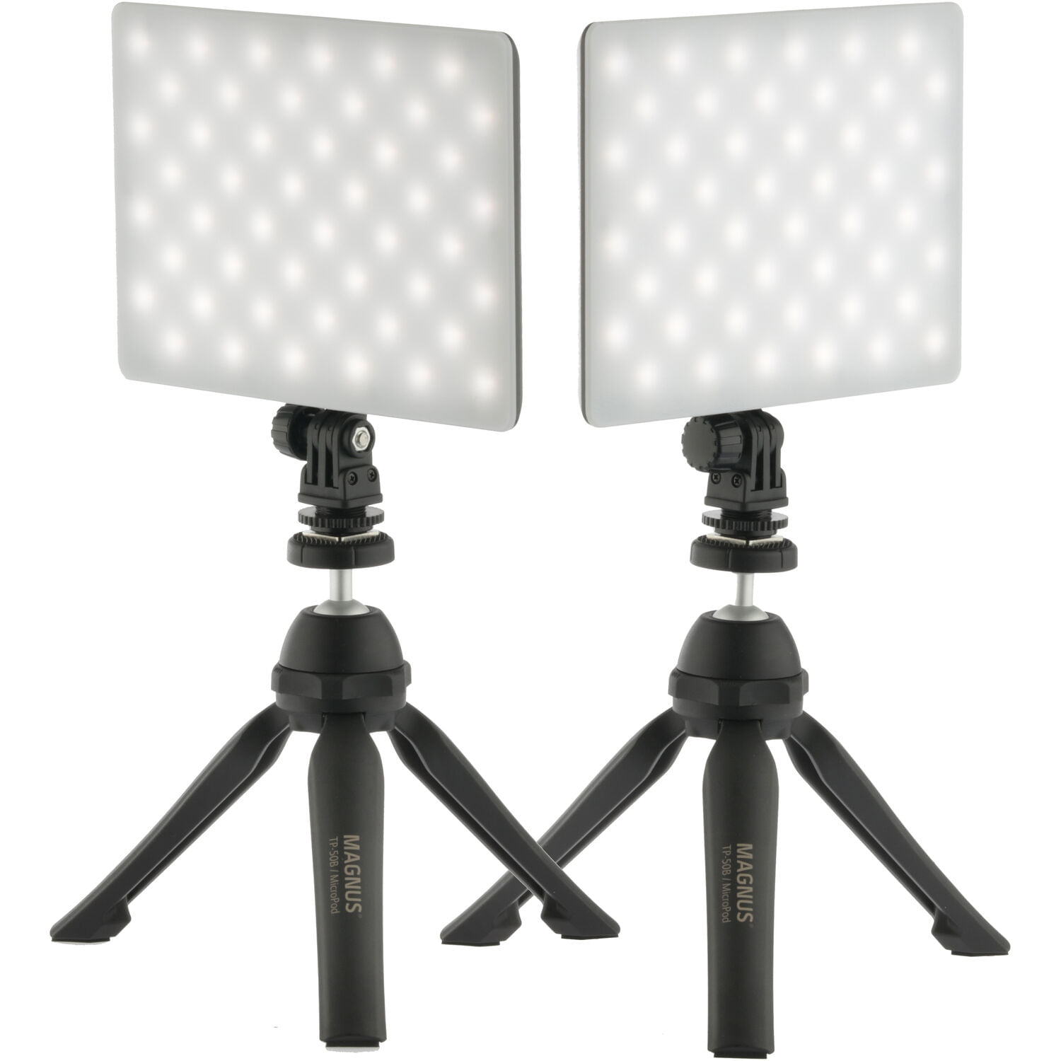 Kit de 2 X Luces Led Suaves Genaray Sl 57 Y 2 X Trípodes de Mesa Micropod