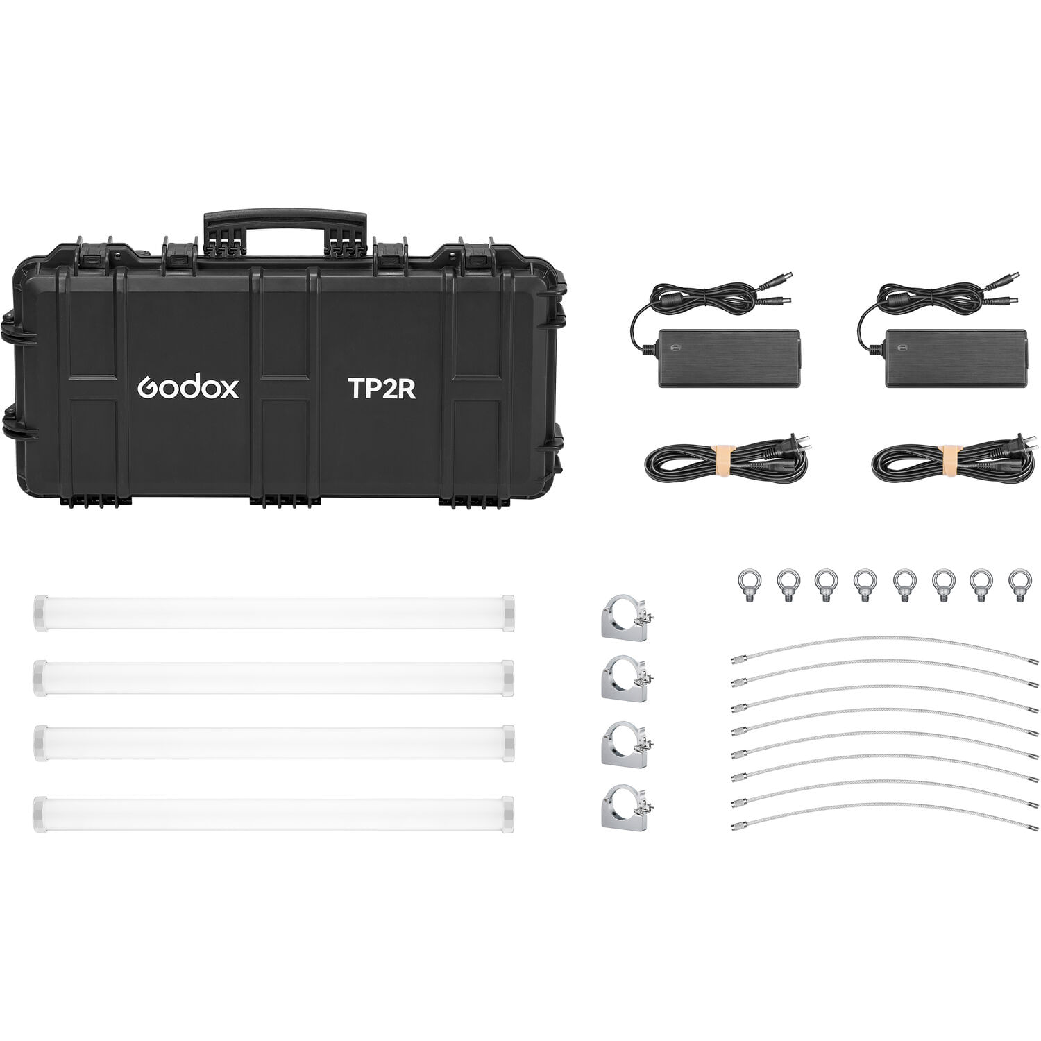 Kit de 4 Luces Tubulares Led Rgb Godox Knowled Tp2R 2 Pies