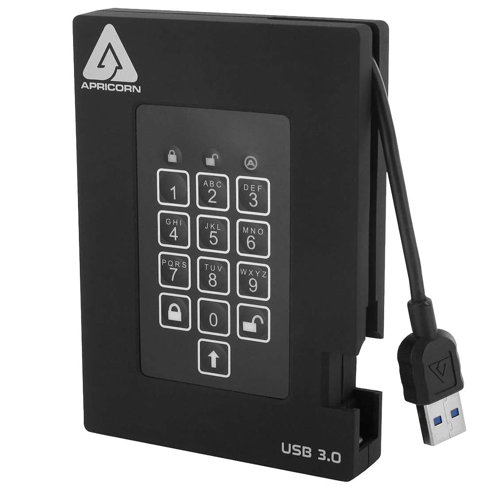 Disco Duro Portátil Apricorn Aegis Fortress Fips 140 2 Nivel 2 Seguro Usb 3.0 de 1Tb