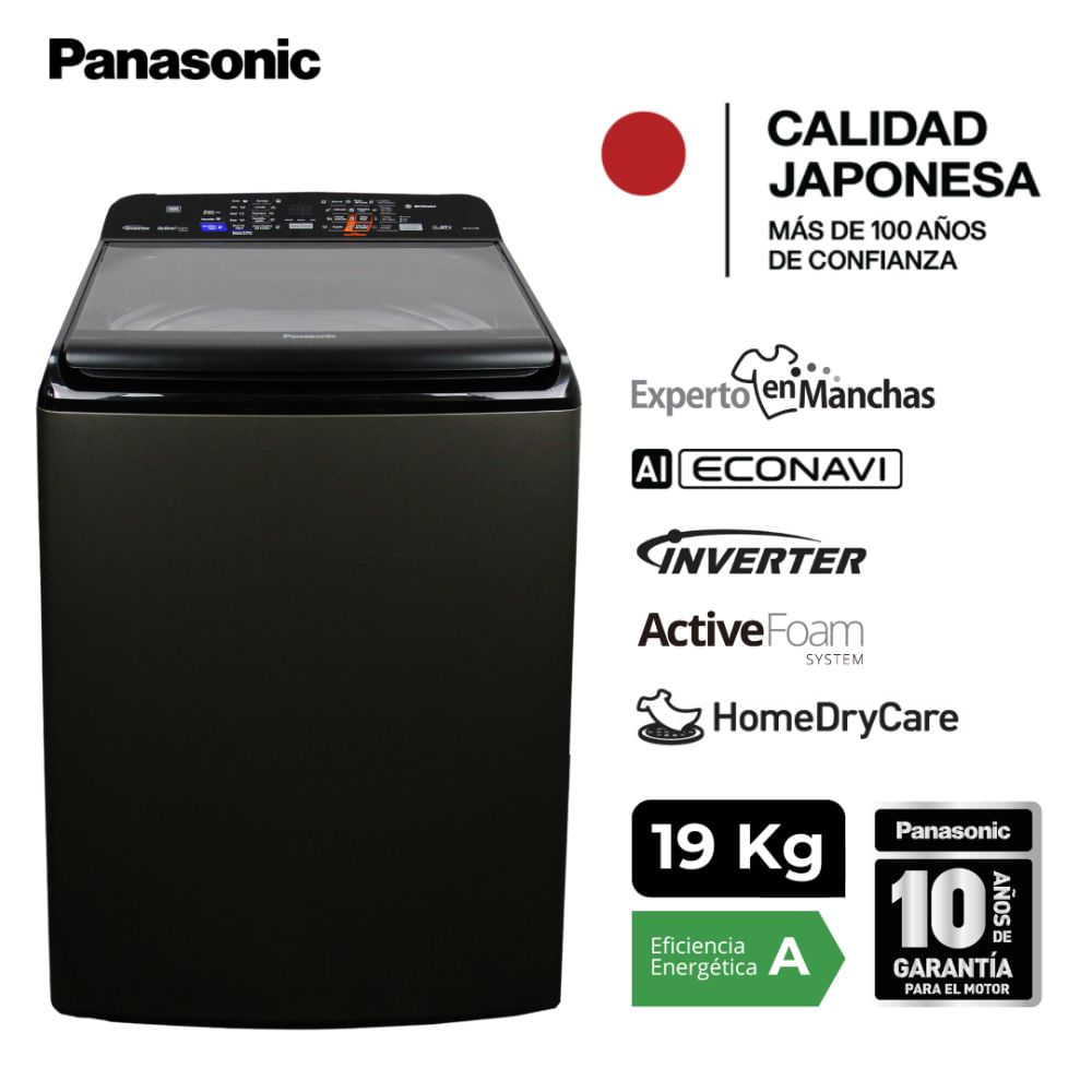 Lavadora Panasonic NA-FS19P8TRH 19 kg