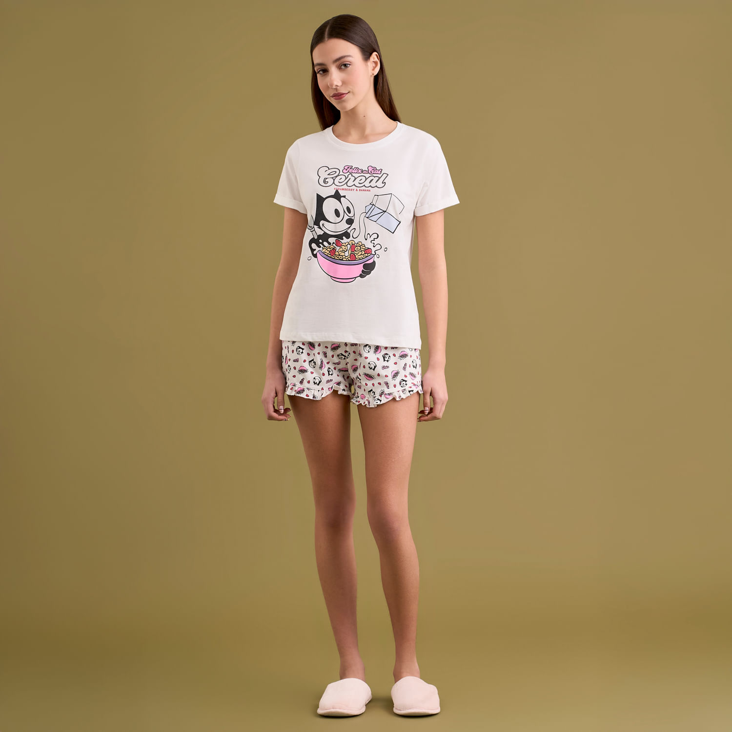 Pijama Mujer Felix Universal Manga Corta + Short