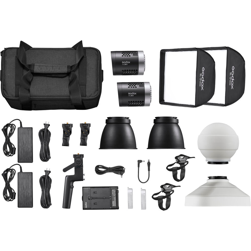 Kit de 2 Luces Led Godox Ml30Bi Dainty Bi Color 1672221-REG Kit de 2 Luces Led Godox Ml30Bi Dainty Bi Color 1672221-REG
