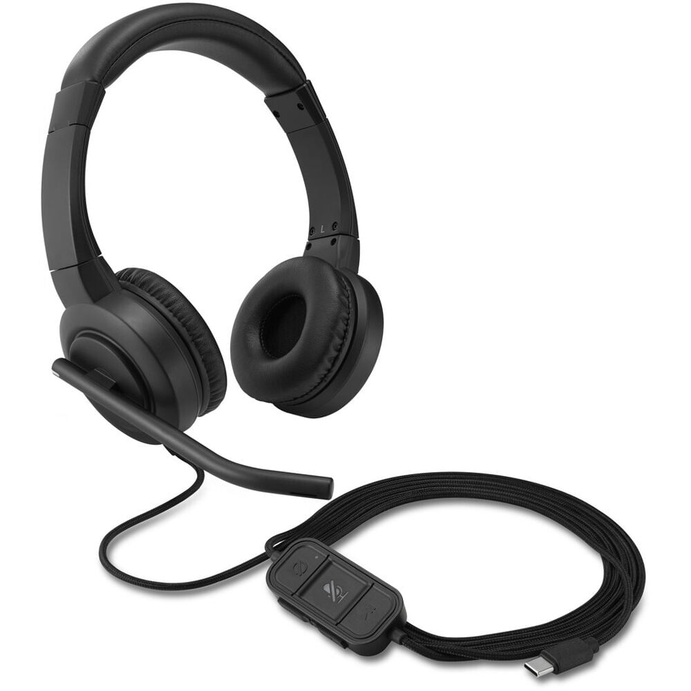 Kensington H1000 Auriculares On-Ear USB-C con Micrófono Cancelador de Ruido y Controles en Línea 1796752-REG Kensington H1000 Auriculares On-Ear USB-C con Micrófono Cancelador de Ruido y Controles en Línea 1796752-REG