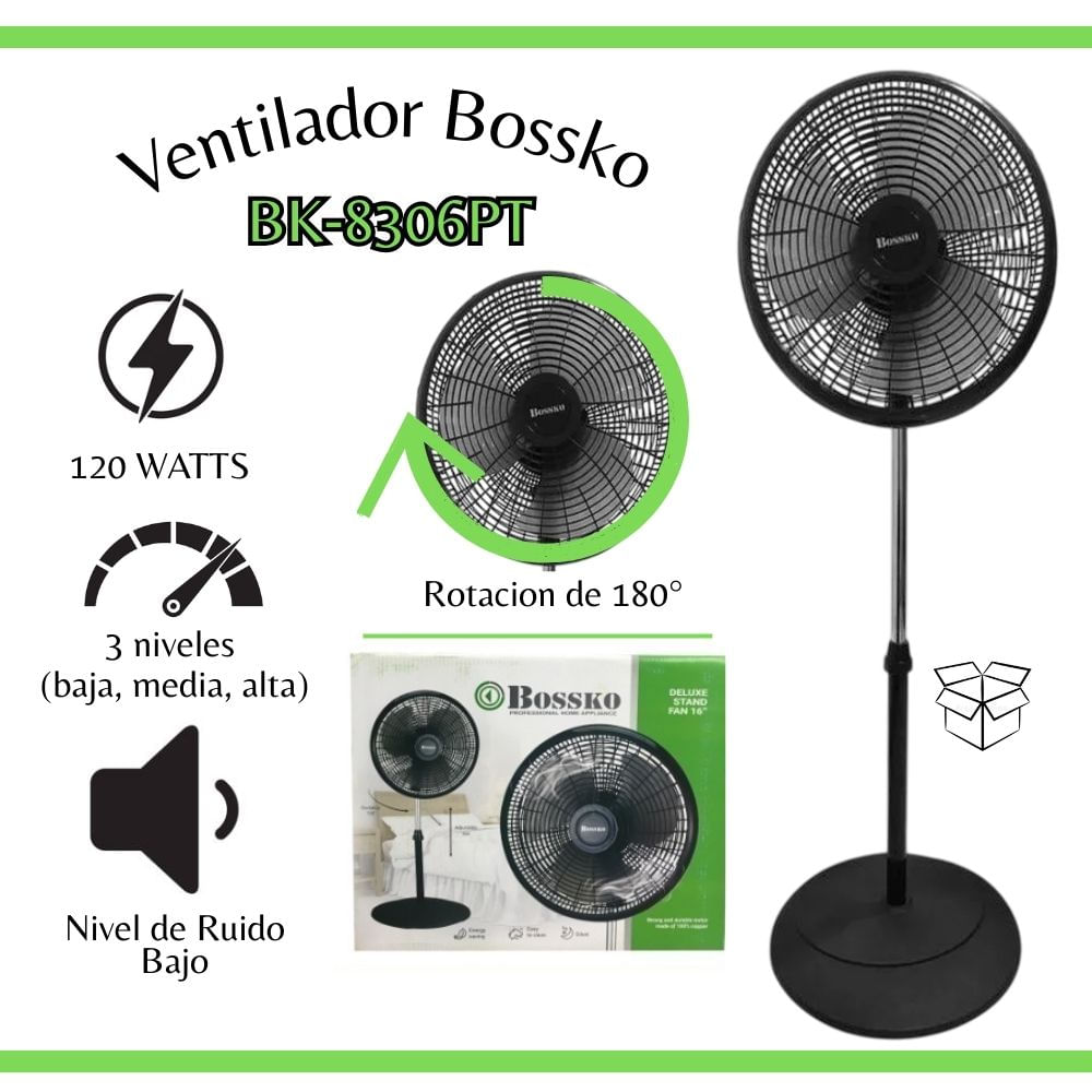 Ventilador 16” Pedestal Bossko BK-8306PT