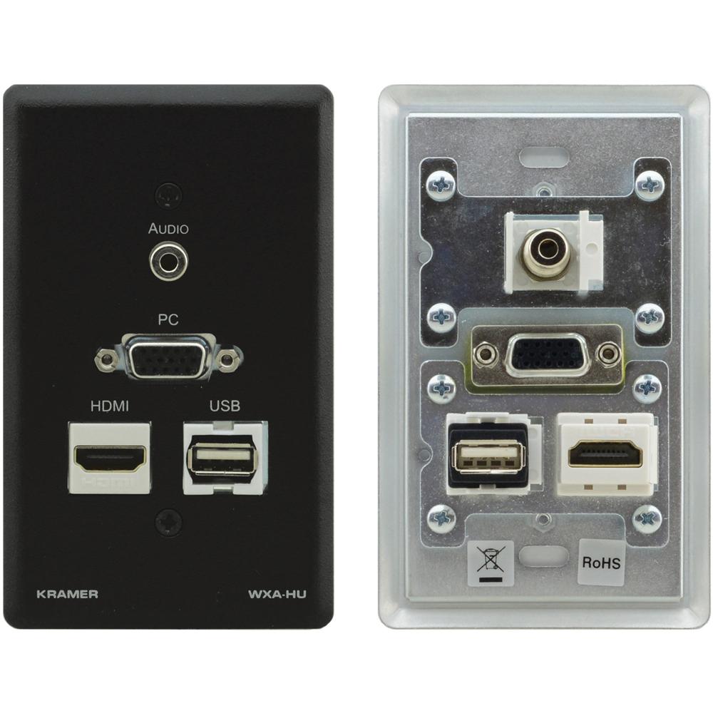 Placa de Pared Kramer HDMI, USB, VGA y Audio 1/8 Placa de Pared Kramer HDMI, USB, VGA y Audio 1/8