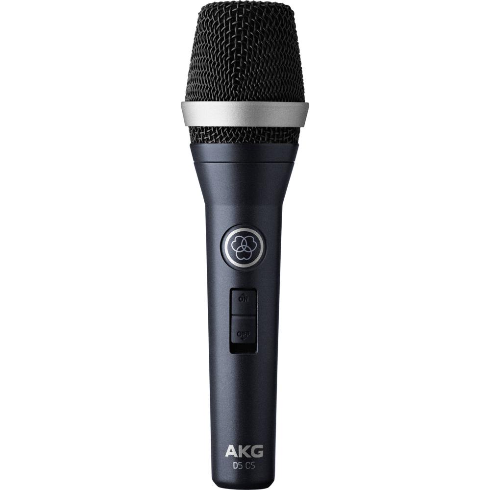 Micrófono Vocal Dinámico Profesional AKG D5 CS con Interruptor Silencioso - Ideal para Voces e Instr