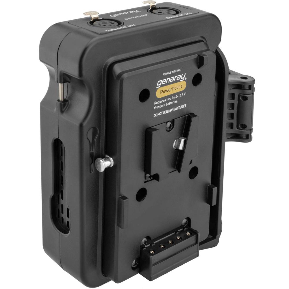 Adaptador de Batería Doble V-Mount Genaray para Monolight LED Powerhouse 330W - Soporta Dos Baterías 1471622-REG Adaptador de Batería Doble V-Mount Genaray para Monolight LED Powerhouse 330W - Soporta Dos Baterías 1471622-REG