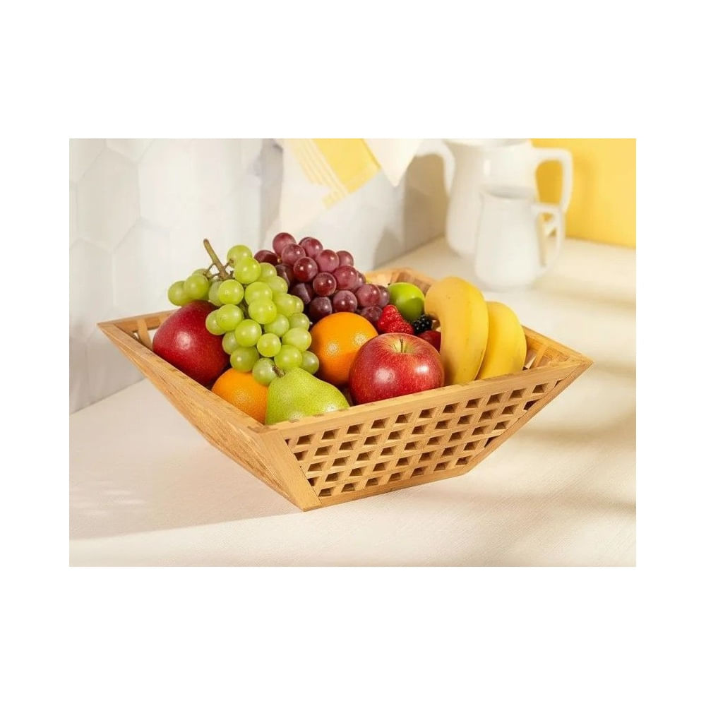 Frutero de Bambu Calado de 28 cm